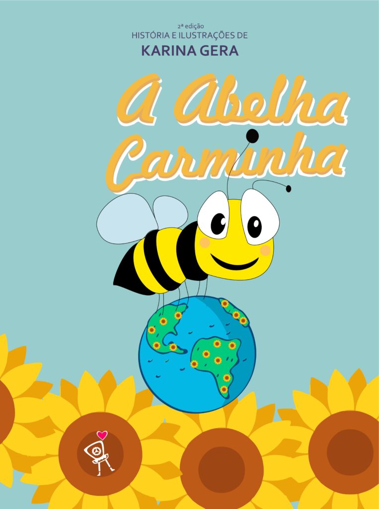 Livro infantil ilustrado sobre abelhas e meio ambiente